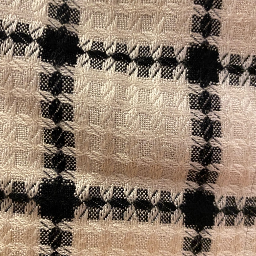 Casual Corner Womens Vintage Blazer Off White/Black Plaid /Gold Buttons/Size 2 P - Picture 5 of 13